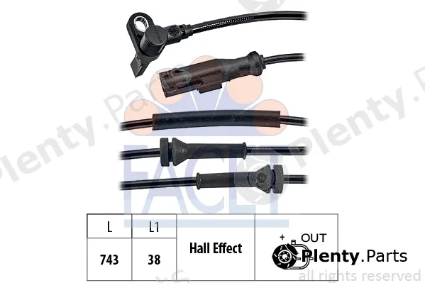 Facet 21.0200 — Sensor, wheel speed Made in Italy - OE Equivalent