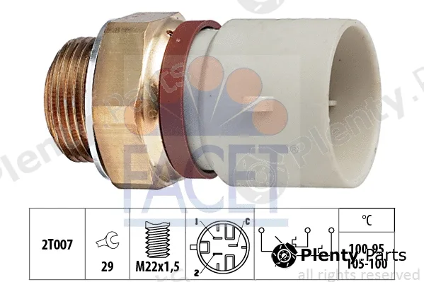 Facet 7.5674 — Temperature Switch, radiator fan Made in Italy - OE Equivalent