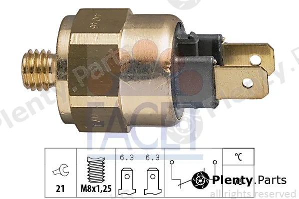 Facet 7.4046 — Temperature Switch, coolant warning lamp Made in Italy - OE Equivalent
