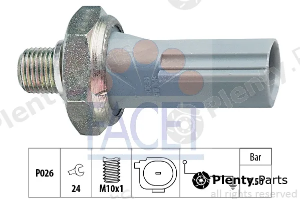 Facet 7.0176 — Oil Pressure Switch Made in Italy - OE Equivalent