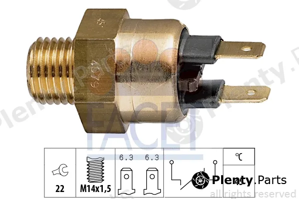 Facet 7.4079 — Temperature Switch, coolant warning lamp Made in Italy - OE Equivalent