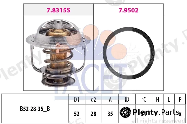 Facet 7.8315 — Thermostat, coolant Made in Italy - OE Equivalent
