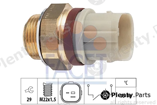 Facet 7.5197 — Temperature Switch, radiator fan Made in Italy - OE Equivalent