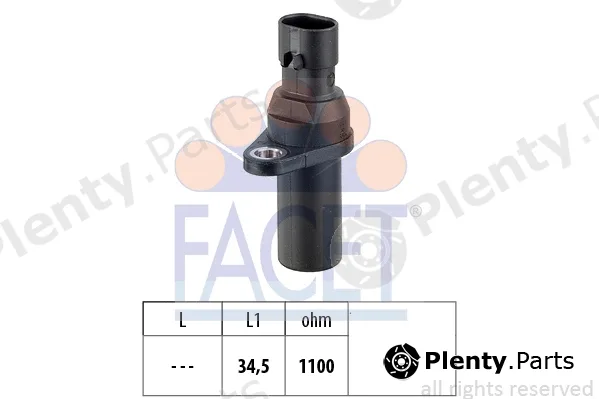 Facet 9.0378 — Sensor, crankshaft pulse Made in Italy - OE Equivalent