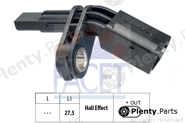 Facet 21.0007 — Sensor, wheel speed Made in Italy - OE Equivalent