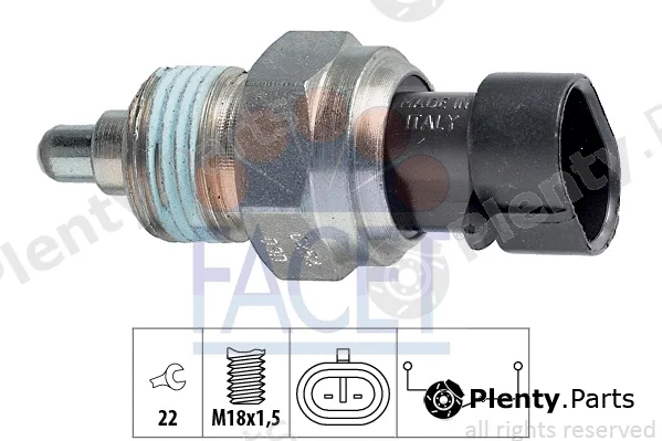 Facet 7.6254 — Switch, reverse light Made in Italy - OE Equivalent