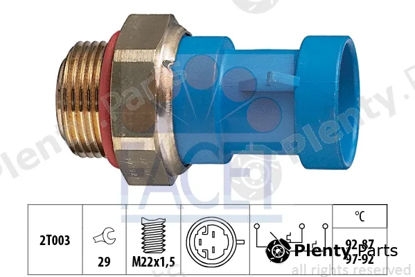 Facet 7.5643 — Temperature Switch, radiator fan Made in Italy - OE Equivalent