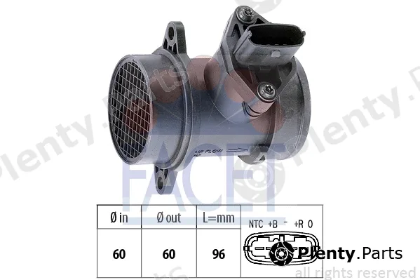 Facet 10.1158 — Mass Air Flow Sensor Made in Italy - OE Equivalent