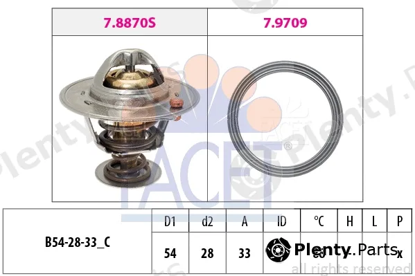 Facet 7.8971 — Thermostat, coolant Made in Italy - OE Equivalent
