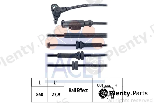 Facet 21.0165 — Sensor, wheel speed Made in Italy - OE Equivalent