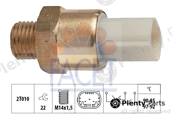 Facet 7.5684 — Temperature Switch, radiator fan Made in Italy - OE Equivalent