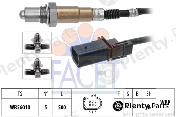 Facet 10.8596 — Lambda Sensor Made in Italy - OE Equivalent