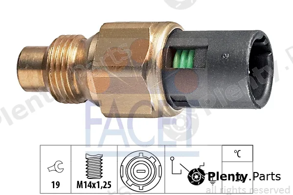 Facet 7.4048 — Temperature Switch, coolant warning lamp Made in Italy - OE Equivalent