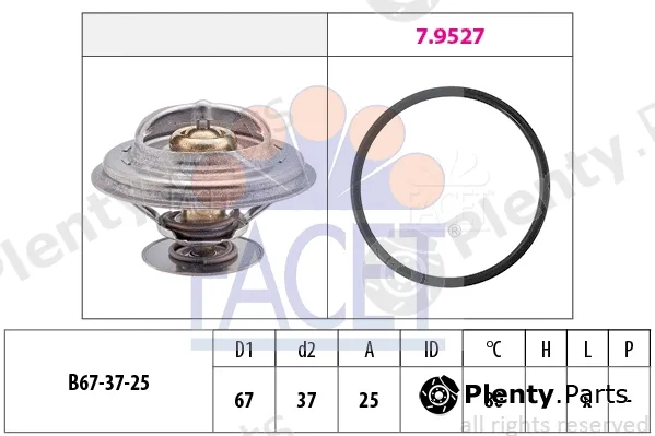 Facet 7.8623 — Thermostat, coolant Made in Italy - OE Equivalent