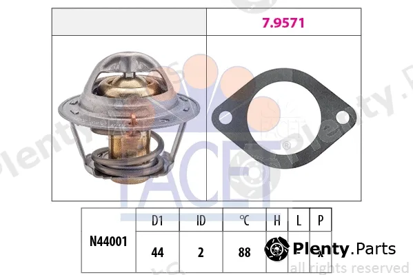 Facet 7.8369 — Thermostat, coolant Made in Italy - OE Equivalent