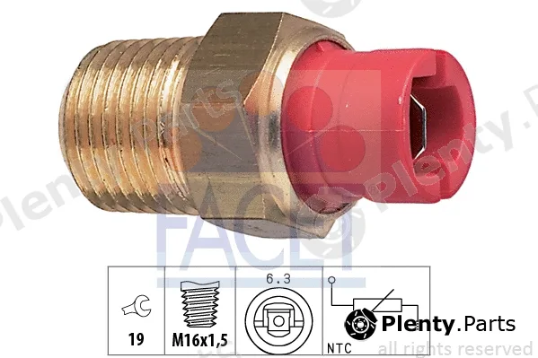 Facet 7.3027 — Sensor, coolant temperature Made in Italy - OE Equivalent