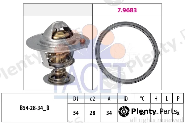 Facet 7.8834 — Thermostat, coolant Made in Italy - OE Equivalent