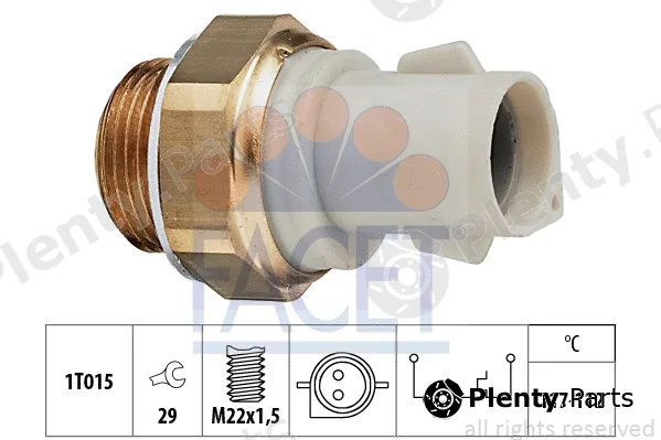 Facet 7.5166 — Temperature Switch, radiator fan Made in Italy - OE Equivalent