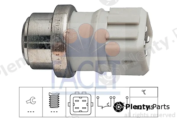 Facet 7.4108 — Temperature Switch, coolant warning lamp Made in Italy - OE Equivalent