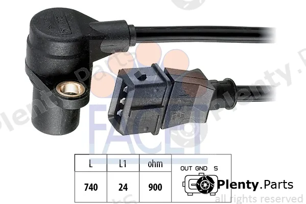 Facet 9.0214 — Sensor, crankshaft pulse Made in Italy - OE Equivalent