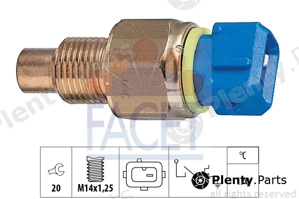 Facet 7.4131 — Temperature Switch, coolant warning lamp Made in Italy - OE Equivalent