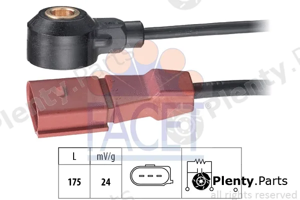 Facet 9.3173 — Knock Sensor Made in Italy - OE Equivalent