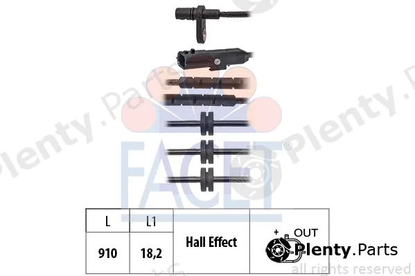 Facet 21.0254 — Sensor, wheel speed Made in Italy - OE Equivalent
