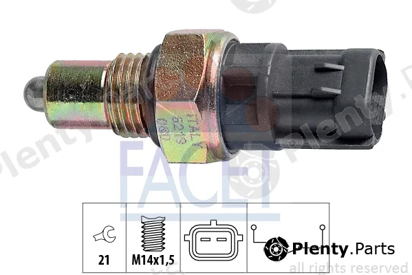 Facet 7.6219 — Switch, reverse light Made in Italy - OE Equivalent