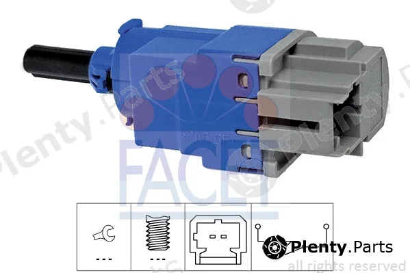 Facet 7.1291 — Switch, clutch control (cruise control) Made in Italy - OE Equivalent