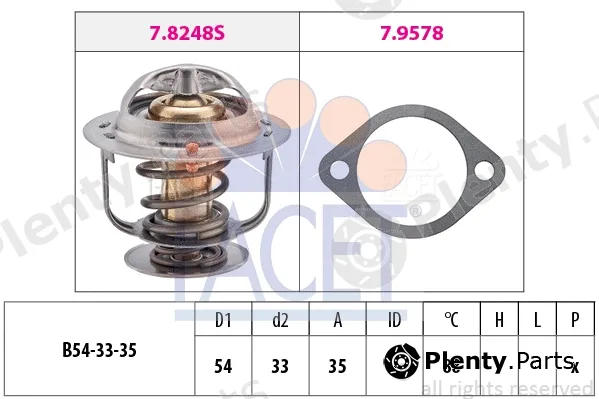 Facet 7.8248 — Thermostat, coolant Made in Italy - OE Equivalent