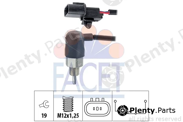 Facet 7.6240 — Switch, reverse light Made in Italy - OE Equivalent