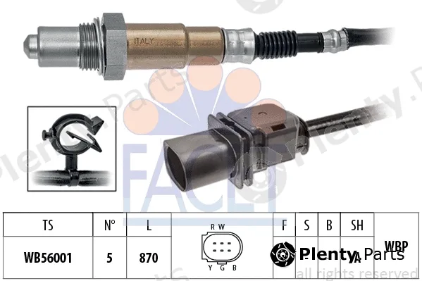 Facet 10.8497 — Lambda Sensor Made in Italy - OE Equivalent