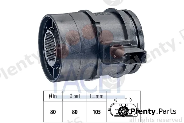 Facet 10.1126 — Mass Air Flow Sensor Made in Italy - OE Equivalent