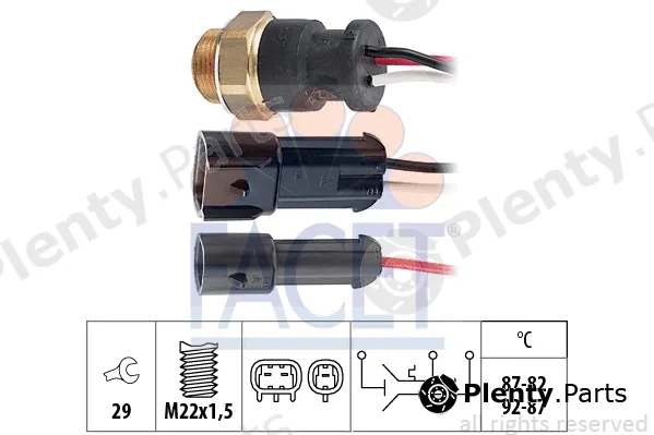 Facet 7.5611 — Temperature Switch, radiator fan Made in Italy - OE Equivalent