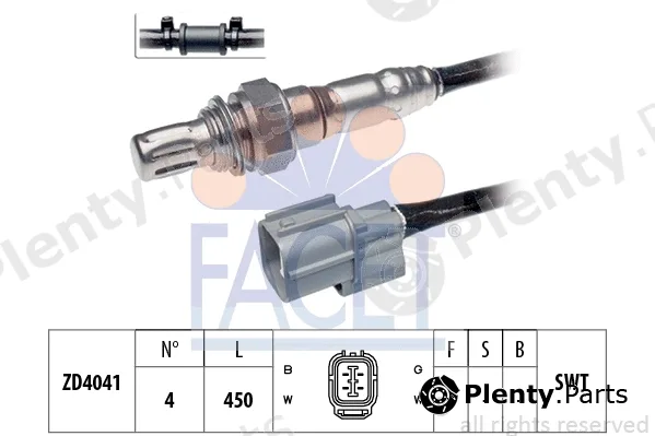 Facet 10.7654 — Lambda Sensor Made in Italy - OE Equivalent