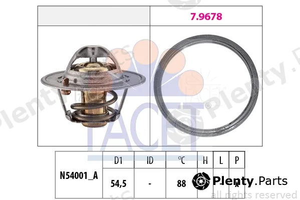 Facet 7.8787 — Thermostat, coolant Made in Italy - OE Equivalent
