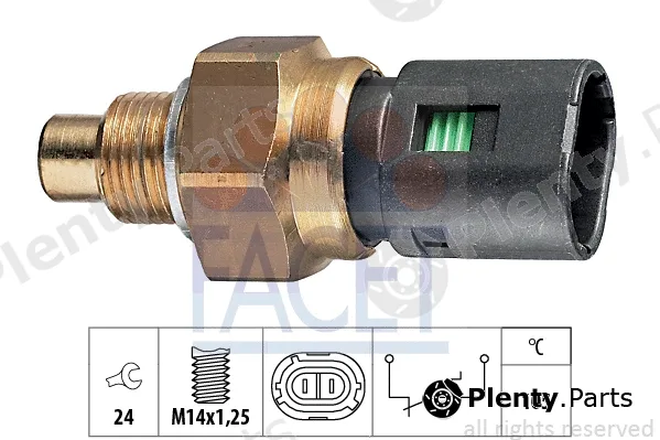Facet 7.4126 — Temperature Switch, coolant warning lamp Made in Italy - OE Equivalent