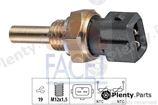 Facet 7.3192 — Sensor, coolant temperature Made in Italy - OE Equivalent