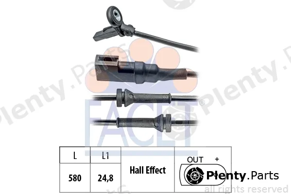 Facet 21.0023 — Sensor, wheel speed Made in Italy - OE Equivalent