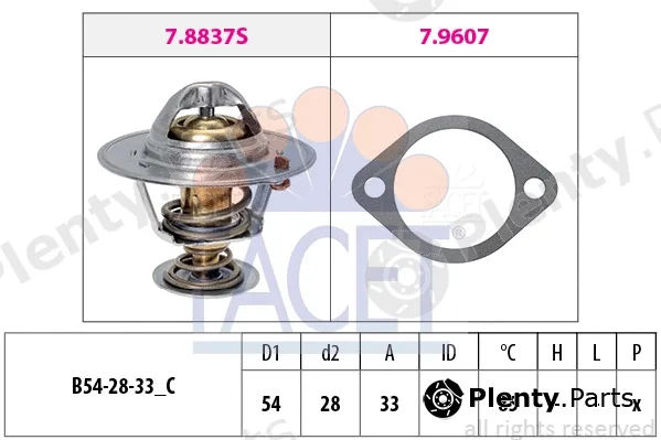 Facet 7.8838 — Thermostat, coolant Made in Italy - OE Equivalent