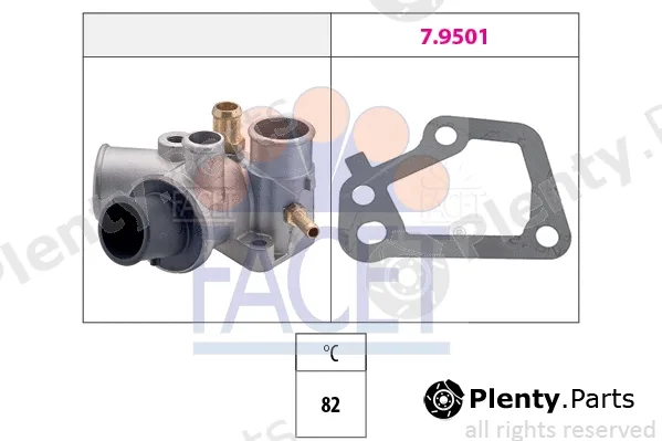 Facet 7.8176 — Thermostat, coolant Made in Italy - OE Equivalent