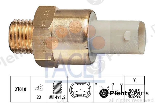 Facet 7.5683 — Temperature Switch, radiator fan Made in Italy - OE Equivalent