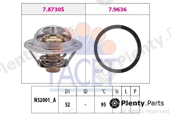Facet 7.8730 — Thermostat, coolant Made in Italy - OE Equivalent