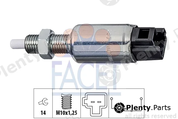 Facet 7.1287 — Switch, clutch control (cruise control) Made in Italy - OE Equivalent