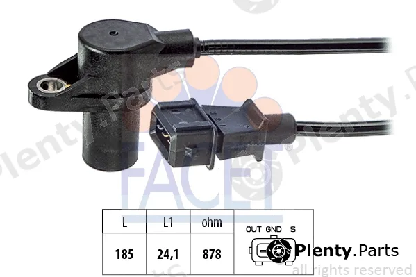 Facet 9.0845 — Sensor, crankshaft pulse Made in Italy - OE Equivalent