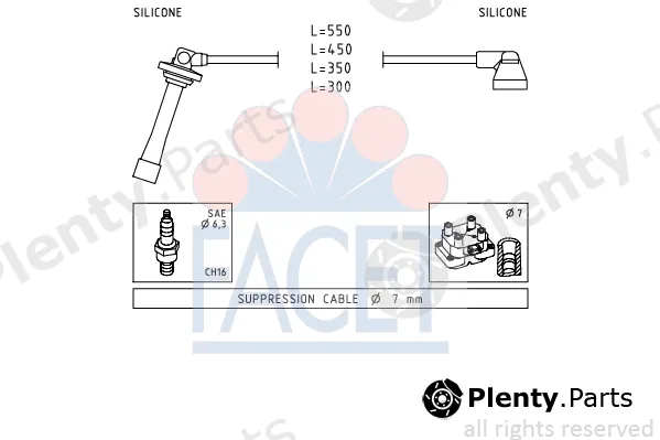 Facet 4.9739 — Ignition Cable Kit Made in Italy - OE Equivalent