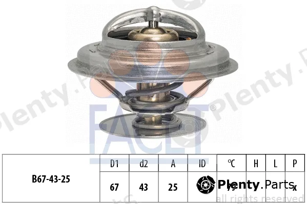 Facet 7.8333S — Thermostat, coolant Made in Italy - OE Equivalent