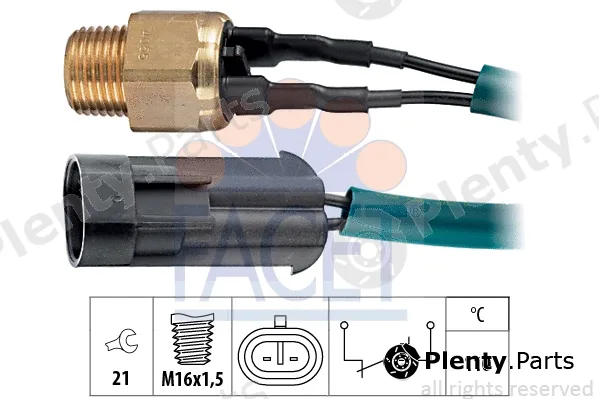 Facet 7.4055 — Temperature Switch, coolant warning lamp Made in Italy - OE Equivalent