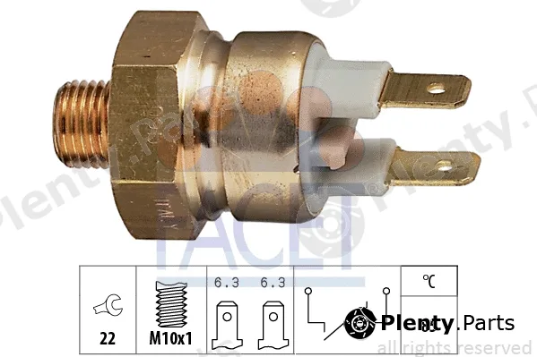 Facet 7.4056 — Temperature Switch, coolant warning lamp Made in Italy - OE Equivalent