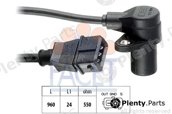 Facet 9.0087 — Sensor, crankshaft pulse Made in Italy - OE Equivalent